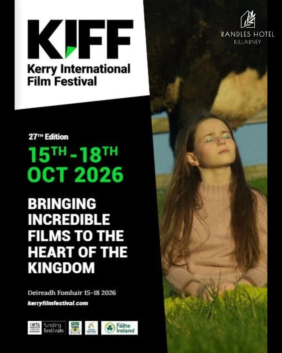 randles_hotel's tweet photo. Hello October &amp; the countdown to the Kerry International Film Festival, taking place from 15–18 October has begun. We’re once again delighted to welcome KIFF to Randles Hotel &amp; to host the Maureen O’Hara Award evening on Friday, 16 October.
October, we’re ready for you.

#KIFF https://t.co/QtBlMVYq1Z