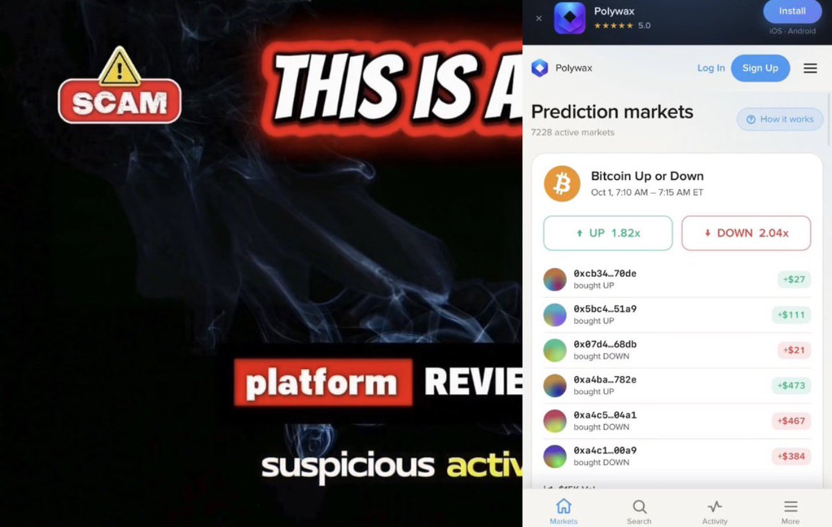 Firewallfronti1's tweet photo. 🚨 Polywax. net — Scam or Legit?

Be cautious of unclear investment terms, withdrawal issues, or unexpected payment demands. Verify the platform before sending funds.

#Polywax #PolywaxNet #ScamAlert #CryptoScam #InvestmentScam #polywaxnetreview https://t.co/XsU60NNRnm