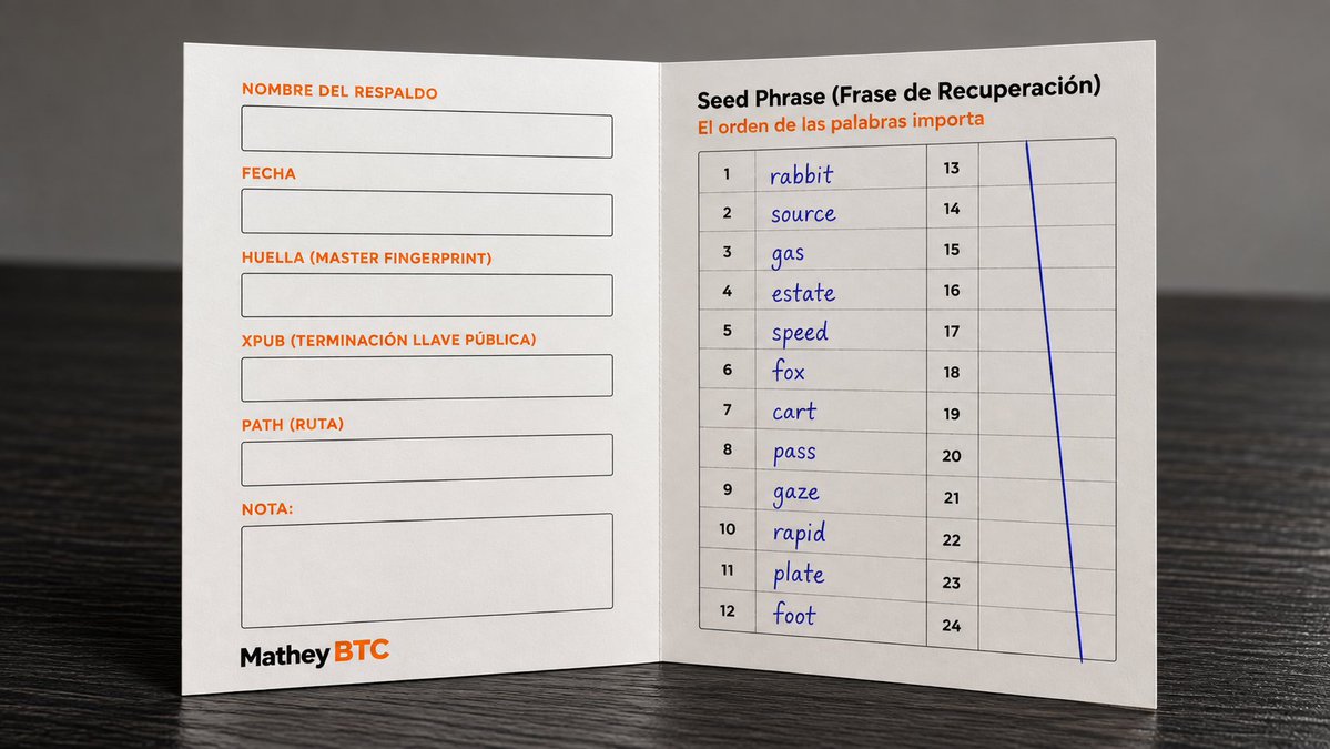 MatheyBTC's tweet photo. Estas 12 palabras tienen bitcoin asociado, pero al restaurarlas aparece saldo 0.

➜ La seed es correcta.
➜ El orden también.

¿Qué falta? https://t.co/3kUdHex22l
