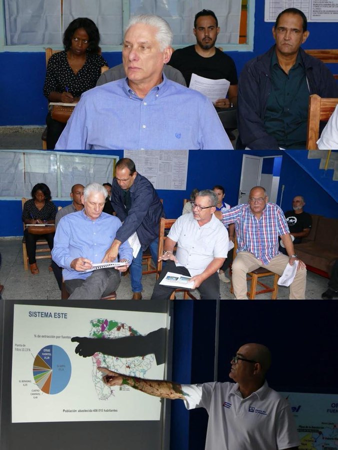MilanesJerez's tweet photo. Visita @DiazCanelB , Planta Potabilizadora Norte Habana, como parte del seguimiento continuo al Programa Integral para el Abasto de Agua a la capital.
#YoSigoAMiPresidente
#CubaVencerá 
#LaHabanaViveEnMí https://t.co/4BDOmmb9e4