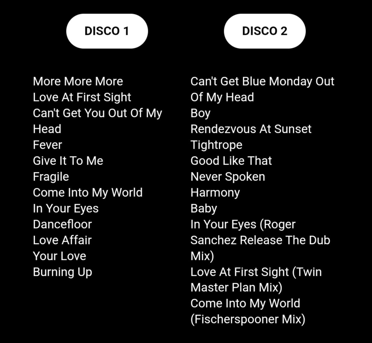 km_silvanemesis's tweet photo. Kylie | Fever (25th Anniversary Edition)
2CD Tracklist #FeelTheFever https://t.co/FUuiozErYN