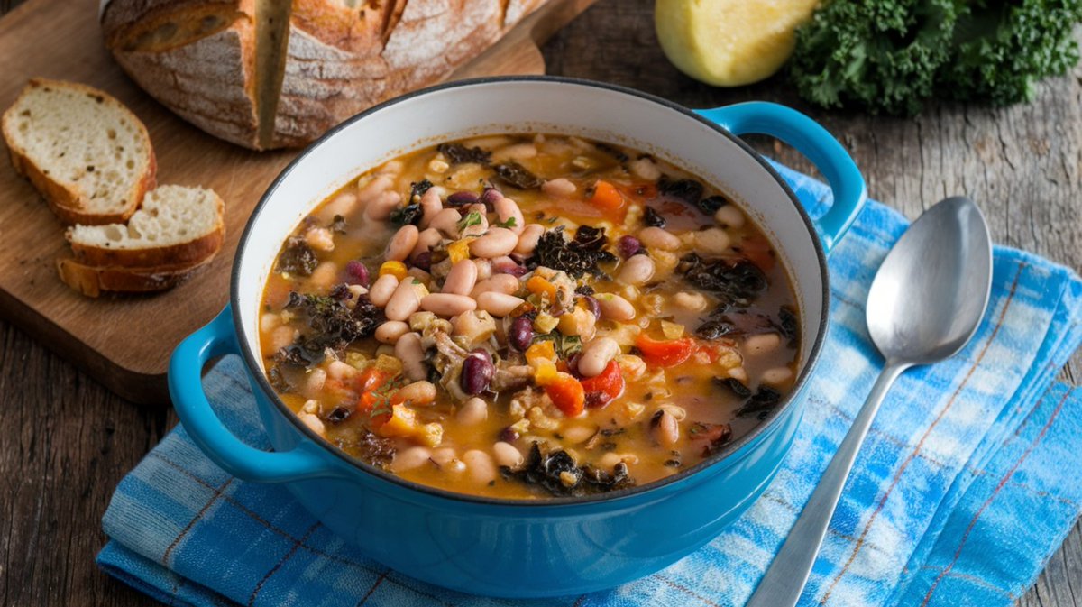 ItalyMagazine's tweet photo. Ribollita is a hearty but healthy soup from the Tuscan cucina povera tradition — the perfect thing to make on a chilly weekend: https://t.co/JFEkJ1YFaq https://t.co/9yLFwpQuP4