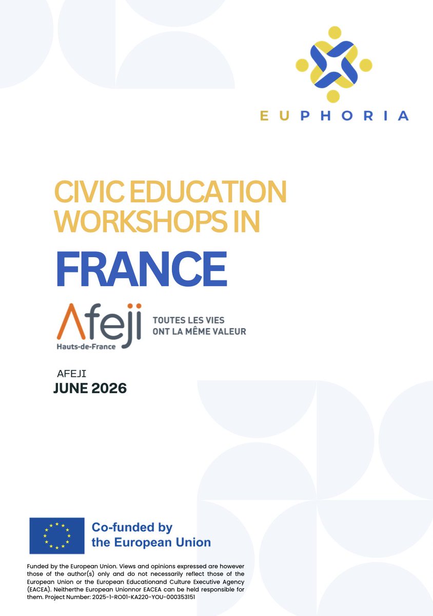 dlearneu's tweet photo. EUphoria Booklet Series 
https://t.co/qbWqlCyDPW

#EUphoria #ErasmusPlus #FrenchYouth #CivicEducation #EuropeanValues #InterculturalDialogue #ActiveCitizenship #YouthParticipation #NonFormalLearning #CulturalDiversity #Inclusion #DemocraticParticipation #France #YouthEmpowerment https://t.co/tJWQaTEYgC