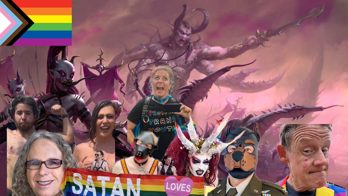 Archstone77's tweet photo. @Coco64095875 By trans rights he means being part of the evil demon cult (which is lore accurate in both wh40k and this world). https://t.co/xkpmWNoDjO