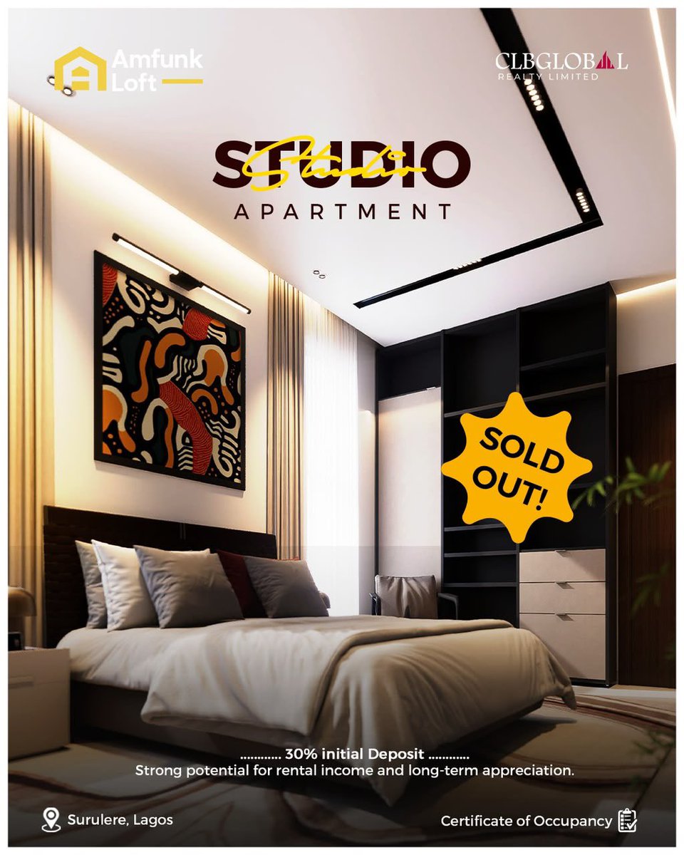 King_E_Philips's tweet photo. Studio unit is Sold OUT
1 bedroom apartment is now 105million
2 bedroom apartment is now 150million
3bedroom apartment is now 150million https://t.co/Ry87dRr2iX