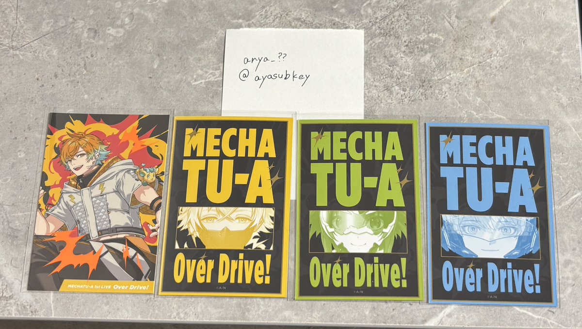 ayasubkey's tweet photo. 交換　MECHATU-A 1st Live Over Drive!
ランダムカード にじさんじ

譲 画像1
求 画像2の方同種

同種同士の交換希望
郵送交換のみ
1:1~🙆‍♀️
最短10/3発送

検索からもお気軽にお声掛けください。
(元垢シャドウバン中・提示可能) https://t.co/dhua7zn592