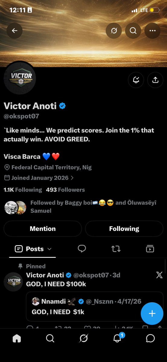 blessedclever11's tweet photo. @Baggy842 @okspot07 Followed ✅
Notifications on ✅ 

First person here 🙌

7017643456
Opay 
Iboroma https://t.co/lD071KALlv