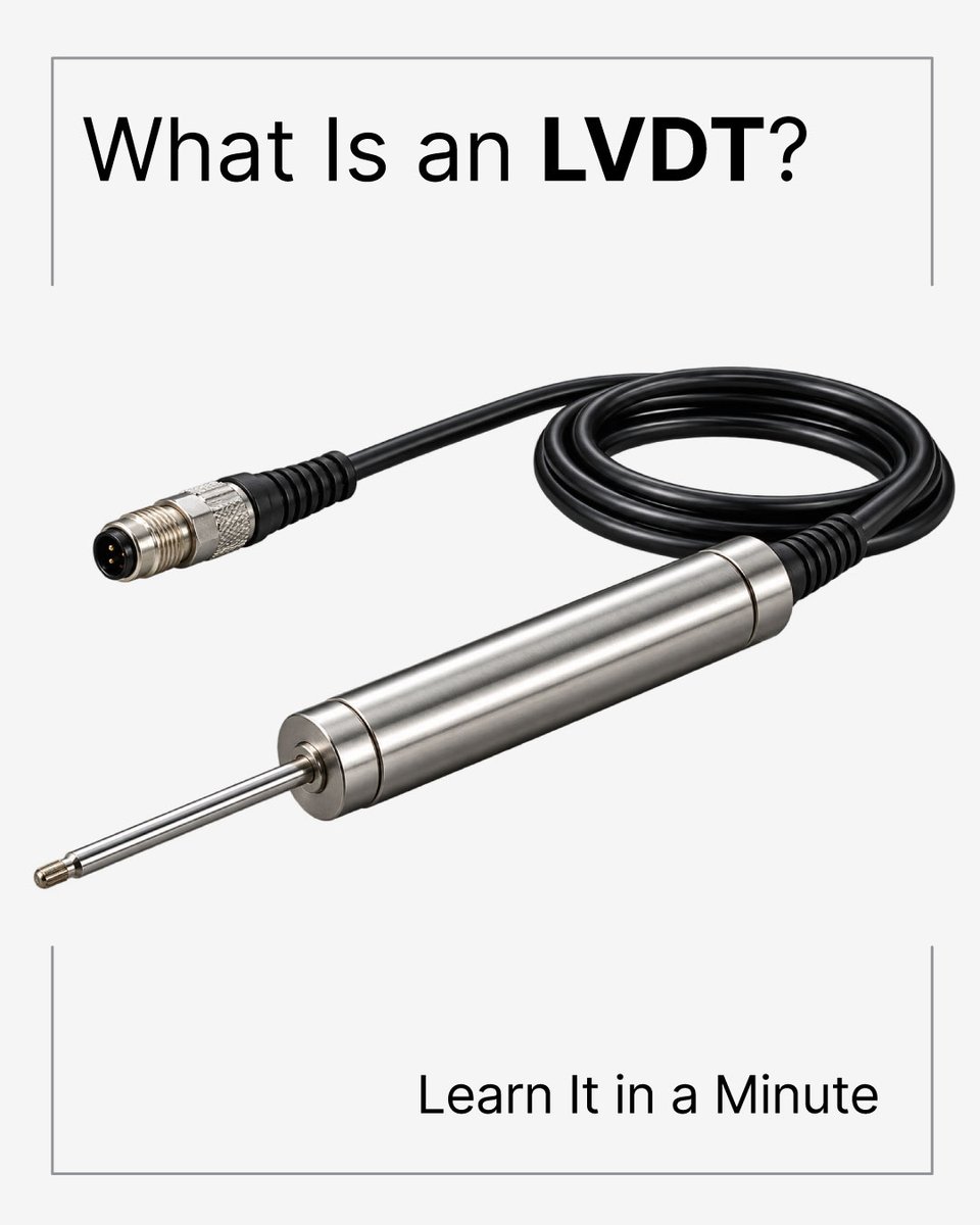 RealPars's tweet photo. Learn what an LVDT is, how it measures linear position, and where it’s used in industrial automation.

Build your team’s practical automation knowledge with RealPars courses: https://t.co/0GRZT9w8l5 https://t.co/UOWiQ8yYlo
