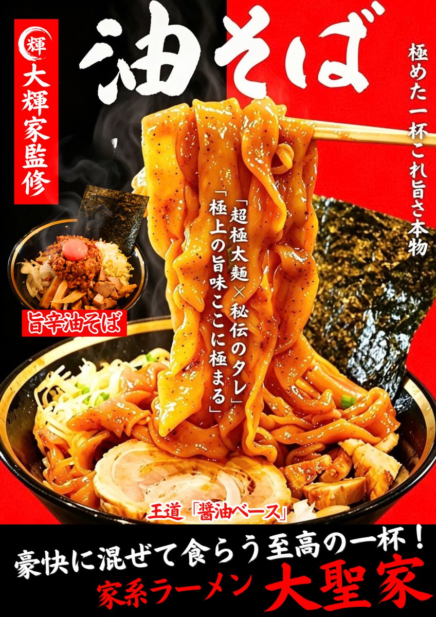 daiseiya001's tweet photo. 大変お待たせ致しました
明日10月2日から販売開始致します！
麺が主役の油そば！数量限定です！
無くなり次第終了となります
お早めにお越し下さい https://t.co/ufYWNA0pxo