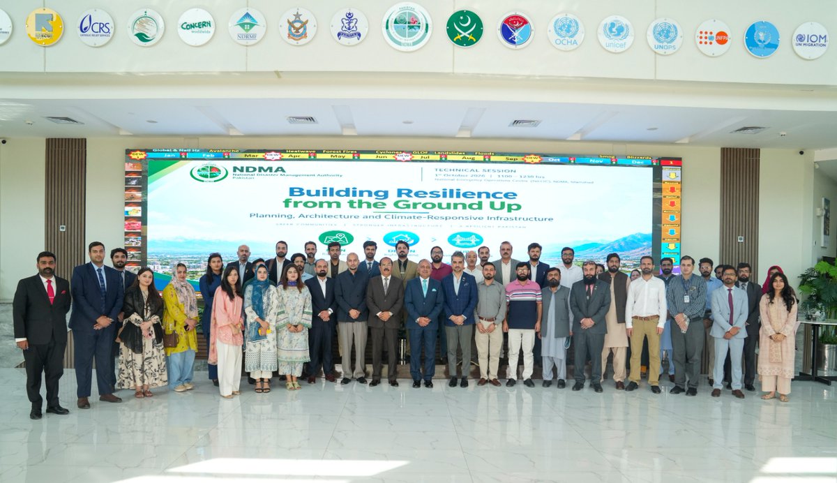 ndmapk's tweet photo. The National Disaster Management Authority (NDMA), conducted a technical session titled “Building Resilience from the Ground Up – Planning, Architecture and Climate-Responsive Infrastructure”.

#NDMA #DisasterManagement #Pakistan #ClimateChange #DRR https://t.co/b6qYP7ZAsX