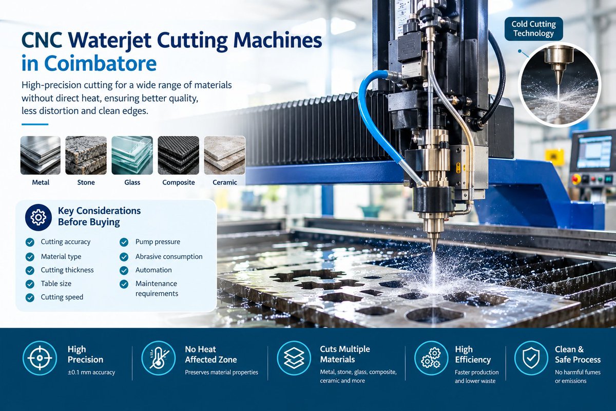 riyashahonline's tweet photo. Looking for CNC Waterjet Cutting Machines in Coimbatore?
Pepagora B2B Marketplace:
https://t.co/nxEvKEKTjR
Submit your requirement:
https://t.co/fdO8Y1hsdB
#CNCWaterjet #Coimbatore #WaterjetCutting https://t.co/wTTr0VuPtn