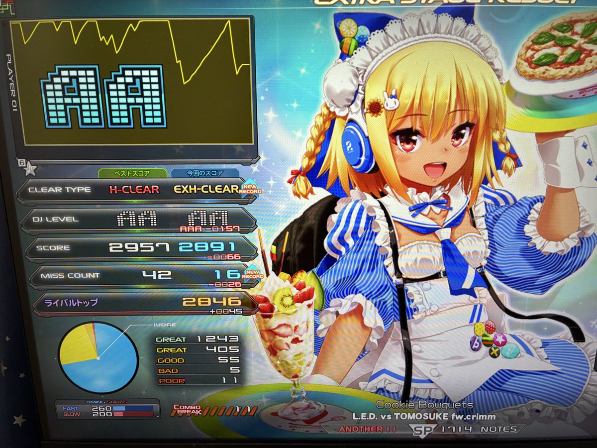 nezfin's tweet photo. 裏お打鍵成果

Chronoxiaハード！好きな曲だったから嬉しいな☺️他にノーマルランプ更新したり11エクハしたり〜 https://t.co/UCVCDNR8nf