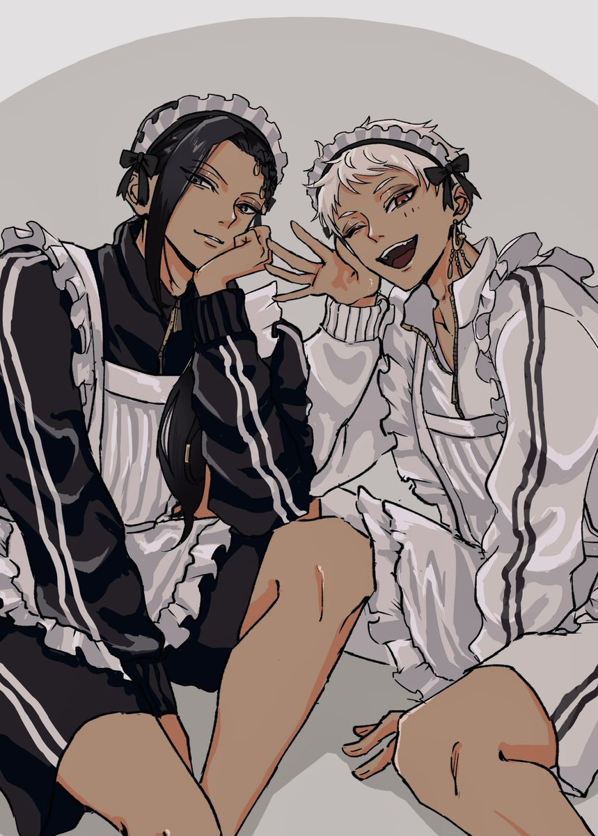 cha_batake_'s tweet photo. サブカルジャージメイドカリジャミ🤍🖤

⚠︎女装 https://t.co/fRqhXHAG5F