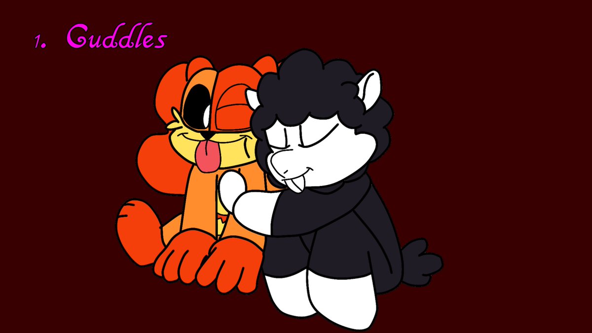 Alpha_Wolfster's tweet photo. "SunSkullTober - Day 1 - Cuddles!" By me, style inspired by Inubis!

The month of Halloween, time to overuse Orange and Black.

#Dogday #babachops #Sunskull #SmilingCritters #NightmareCritters #SunSkullTober https://t.co/UpKKbaEJV7