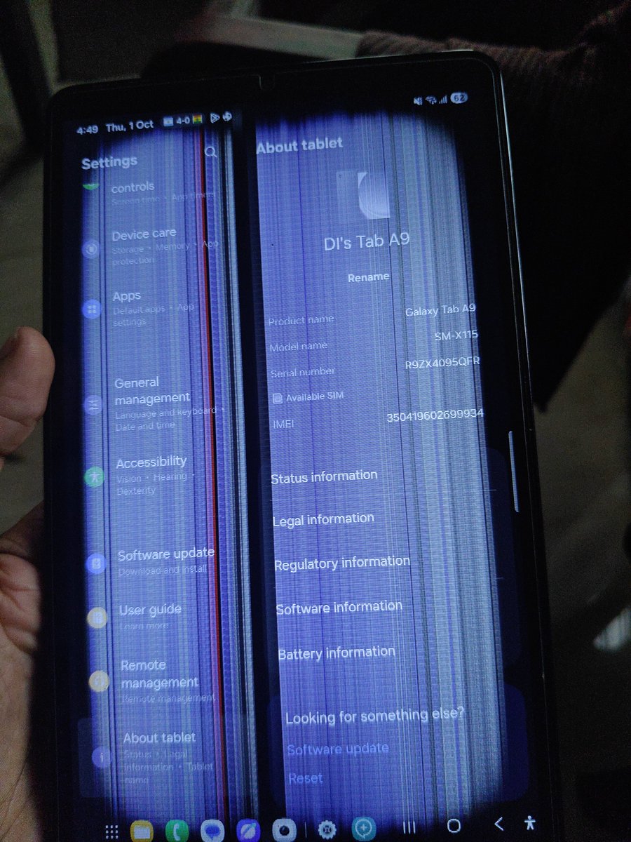 nagappovu's tweet photo. my galaxy a9 tablet after security update 
is it permanent or temporary?
@SamsungMobile @SamsungIndia @Samsung https://t.co/X6MoBiwg6O