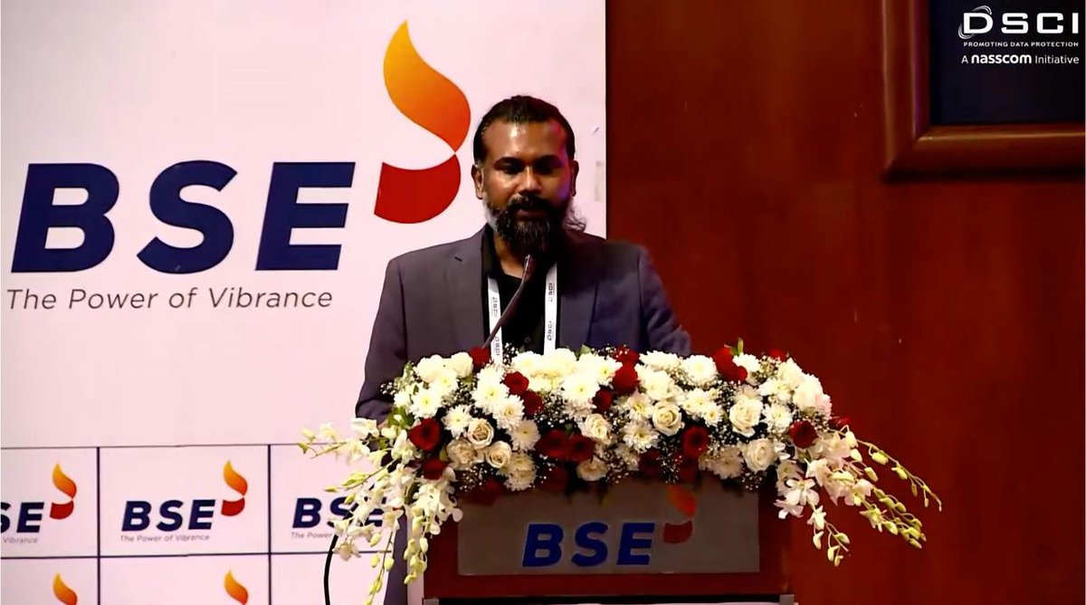 DSCI_Connect's tweet photo. Taking the stage to unveil the show, Amit K Ghosh, Associate Director, Marketing & Communications, DSCI, walked the audience through this year's theme, #BeCyberStreetSmart at @BSEIndia  as part of the Ring the Bell for Security ceremony. He showed how the theme will bring essential cyber safety behaviours to the forefront this October through the timeless storytelling tradition of hashtag#Kathputli. 

This year, we bring the timeless storytelling tradition of Kathputli to the digital world. The campaign will explore cybersecurity best practices across key areas, including an introduction to the latest cybercrimes and digital frauds.

The audience also took a tour of the campaign's many stages: Screensaver Manch, Poster Chaupal, Soch Samajh Chowk (Cyber Frauds Decoded), Kahani Rangmanch, Cyber Pathshala and Soch ka Interval. 

We invite individuals, partners, organisations and communities to join DSCI in carrying these simple cyber safety messages to wider audiences.

🔗 Explore the campaign: https://t.co/cmZNYiU6j8

#CSAM2026 #CyberSecuirtyAwarnessMonth