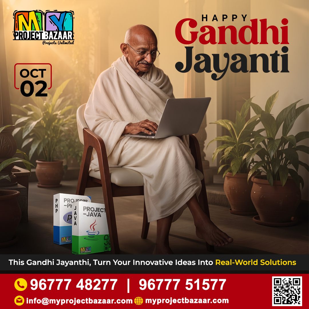 MyProjectBazaar's tweet photo. ✨ Happy Gandhi Jayanti!  🤍

#MyProjectBazaar #gandhijayanti #gandhijayanti2026 #mahatmagandhi #gandhi #gandhiquotes #truthandnonviolence #nonviolence #fatherofthenation #bapu #gandhiji https://t.co/9uhlHUnZDD