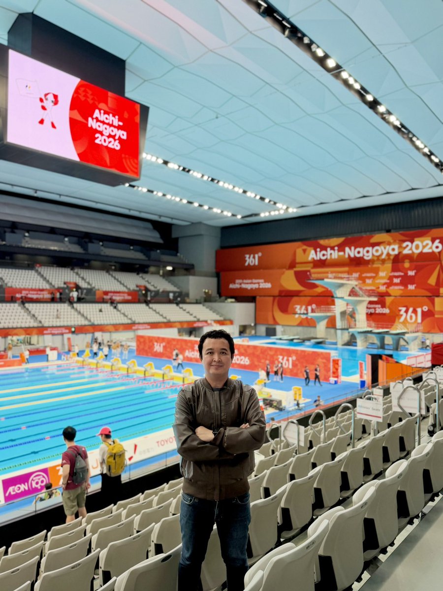 hardsai's tweet photo. One Moment in Time. 🥇🥈🥉
Experiencing “Asian Games 2026” in Japan 🇯🇵💪
 🏊‍♂️ Tokyo Aquatics Centre https://t.co/717Tqimk5O