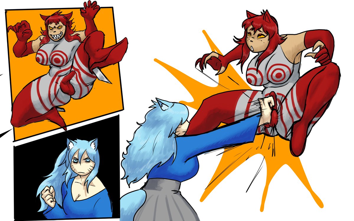 Barf_on_Squid's tweet photo. Bull vs Yuki!!!! 
@bun_hat https://t.co/7O2L21Pxe6