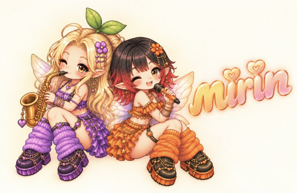 denden_10mk's tweet photo. 🧡💜お知らせ💜🧡

華希リンちゃんと私でmirin（みりん）というユニットを結成しました🥹✨

2人でオリジナル曲も作りました！！！🎤🎷

リンフェスで初披露しちゃいます🌼💜
さらにmirinグッズもあるかも？🤫🛍️

是非当日見届けに来てね！
 #1017リンフェス3 #mirin #みりん https://t.co/7N52590nF1