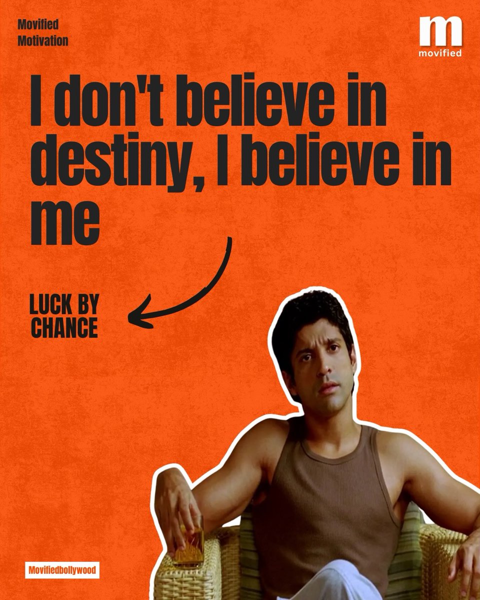 KayeMD's tweet photo. Photo by Moviefied on September 04, 2026. “I don’t believe in destiny, I believe in myself. ” — Luck by Chance https://t.co/4Ts9WRJQ8o