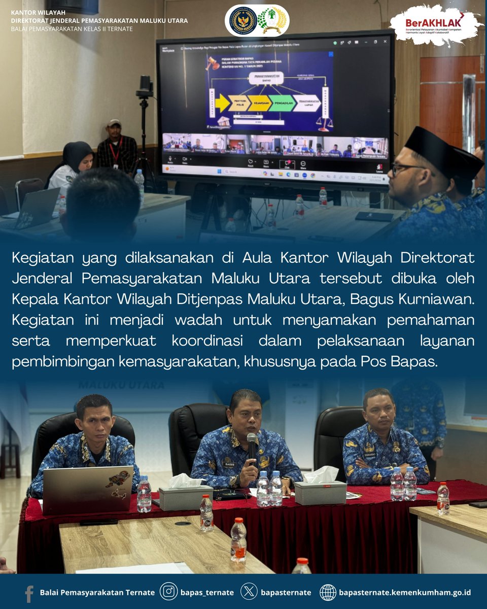 bapasternate's tweet photo. Bapas Ternate Ikuti Sharing Knowledge Optimalisasi Litmas dan Penguatan Pelayanan Pos Bapas

#kemenimipas
#guardanguide
#infoimipas
#bapasternate
#humasbapasternate https://t.co/AYB03MFBRG
