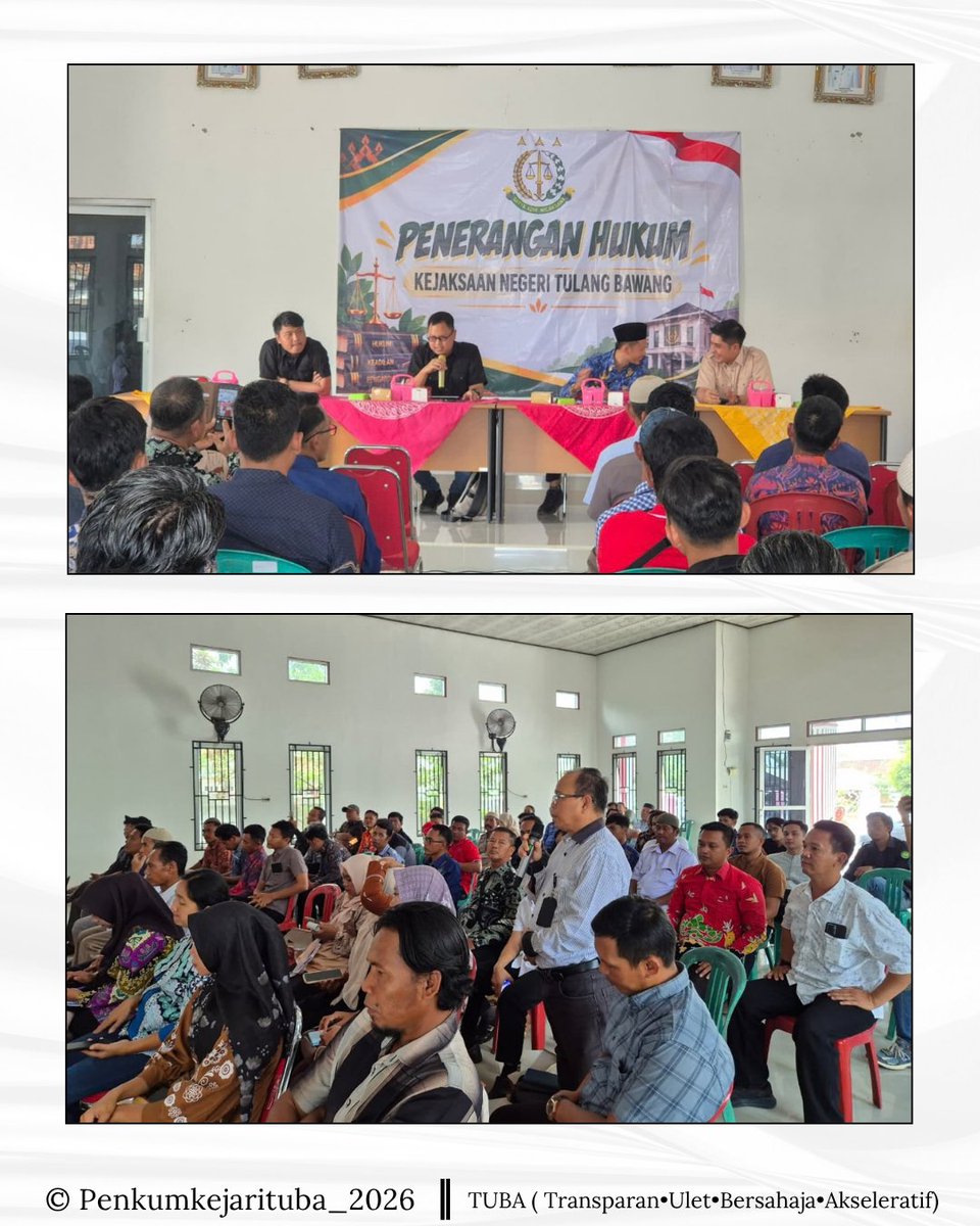 kejarituba's tweet photo. ⚖️ PENERANGAN HUKUM KEJAKSAAN NEGERI TULANG BAWANG

Kejaksaan Negeri Tulang Bawang melaksanakan kegiatan Penerangan Hukum dengan tema:

“Tata Kelola Hukum dan Pencegahan Penyimpangan pada BUMKam” https://t.co/d9bWx4PVB0