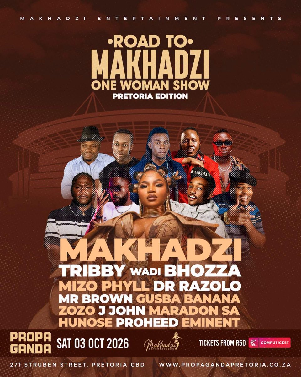 Proheed's tweet photo. Pretoria Propa Ganda Ha @MakhadziSA This Saturday. Come &amp; Sing Along “This Feeling” With Me 🤎 https://t.co/KkYveJvyBd