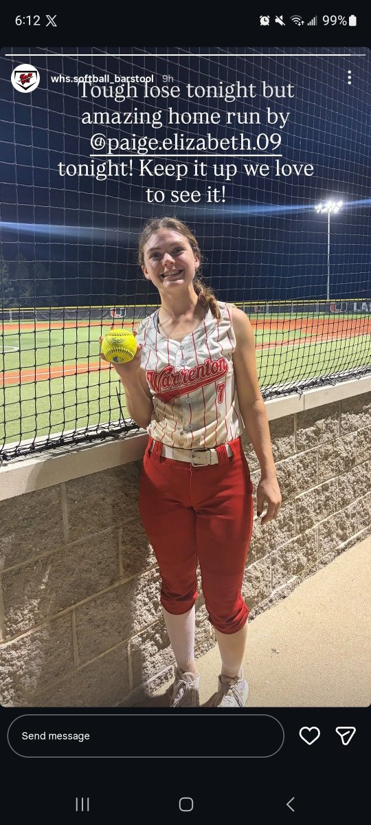 PCampbell_Catch's tweet photo. @topgun09stl 
@topgunfastpitch 
@cmueaglesSB 

Had many this season go to the fence, but finally one OVER the fence last night https://t.co/i6vXUz4G1b