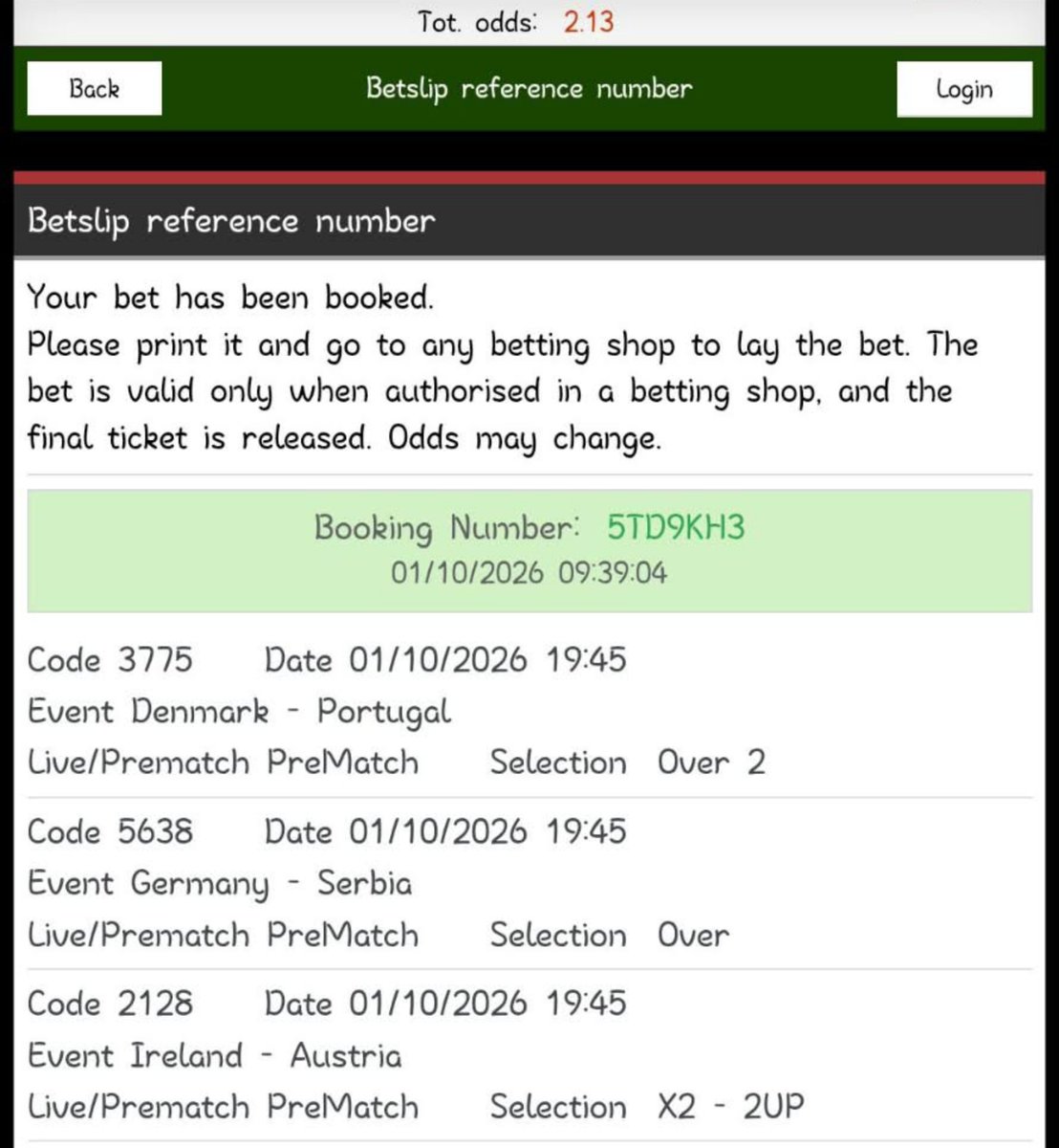 Ada_Daddyya's tweet photo. 2 &amp; 5 Odds on BET9JA 

5TD9KH3 (2 ODDS)
5TDBLVQ (5 ODDS) https://t.co/y5ypULQv0G
