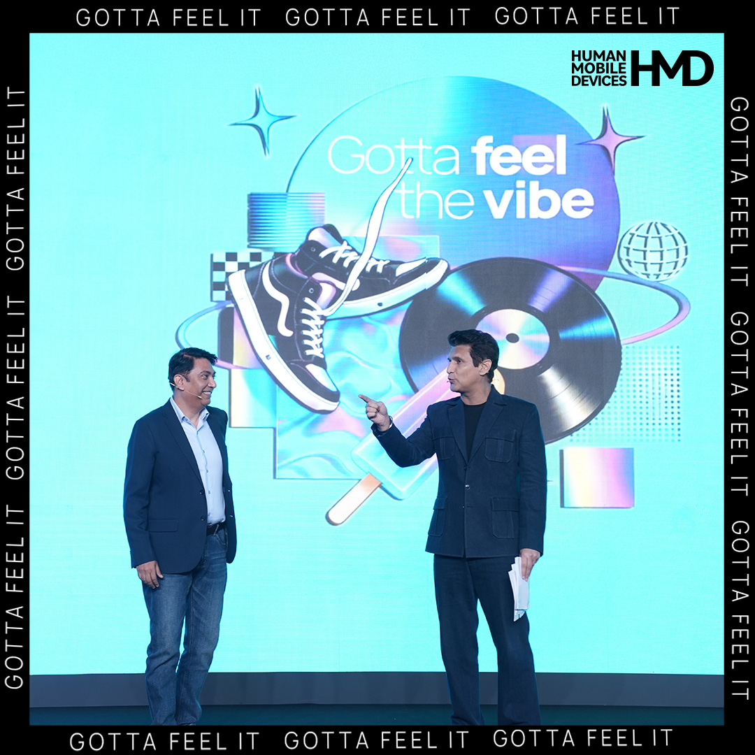 HMDdevicesIN's tweet photo. The moment it all came together. 

From the reveal of HMD Vibe2 Pro 5G to the price that made it official -  here’s a look at the moments from the launch stage.

Gotta feel it.

#HMD #HMDIndia #HMDPro #Vibe2Pro #Vibe #gottafeelit

(HMD Vibe2 Pro, HMD Vibe2 Pro launch, HMD smartphone, HMD India, new 5G smartphone, Pro smartphone, HMD Vibe2 Pro India)