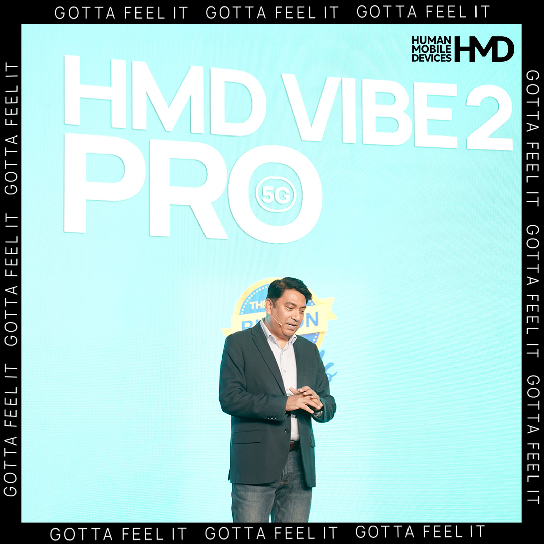 HMDdevicesIN's tweet photo. The moment it all came together. 

From the reveal of HMD Vibe2 Pro 5G to the price that made it official -  here’s a look at the moments from the launch stage.

Gotta feel it.

#HMD #HMDIndia #HMDPro #Vibe2Pro #Vibe #gottafeelit

(HMD Vibe2 Pro, HMD Vibe2 Pro launch, HMD smartphone, HMD India, new 5G smartphone, Pro smartphone, HMD Vibe2 Pro India)