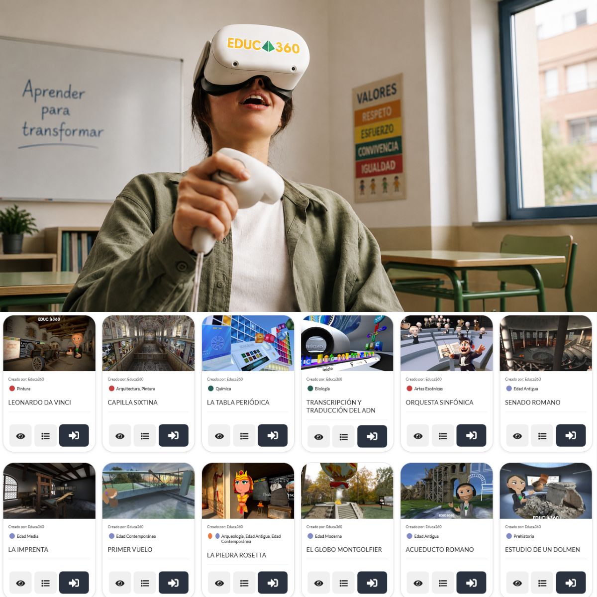 educa360_EdTech's tweet photo. Con #Educa360, vuestro alumnado puede explorar, interactuar y aprender en entornos de realidad virtual. 🥽

Contenidos 100 % educativos para enriquecer las clases de vuestro centro.

¿Queréis saber más? Escribidnos 👇

📩 info@educa360.com https://t.co/lUmH77f9x4