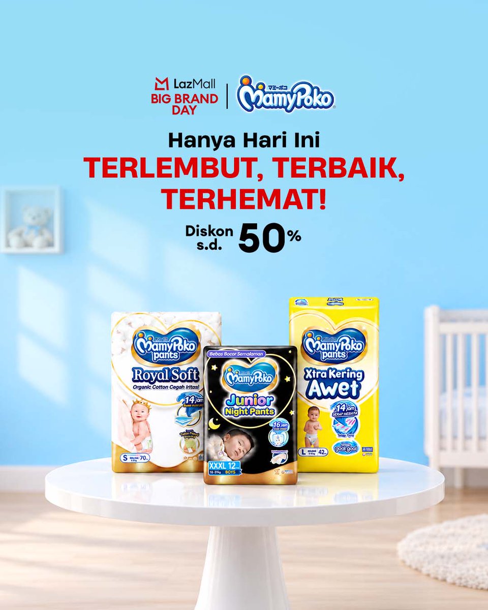 LazadaID's tweet photo. padahal dah checkout banyak kok saldo masih banyak juga? Yaiyalah, kan borong popoknya di LazMall Big Brand Day dong, bestie >> https://t.co/HnbxJcJjkK 😄 https://t.co/LifYHt8ual