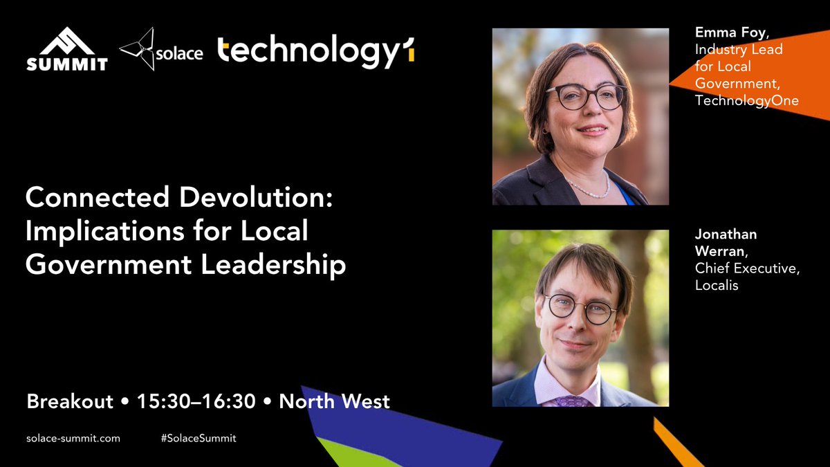 Solace_UK's tweet photo. How is local government leadership evolving? Join Technology One at #SolaceSummit to explore the Connected Devolution White Paper's findings with insights on digital transformation.
📍 Liverpool Experience Campus
📅 21–22 October 2026
https://t.co/7eB0rKdLQr
#PartnerContent https://t.co/2wDIlDVWwu