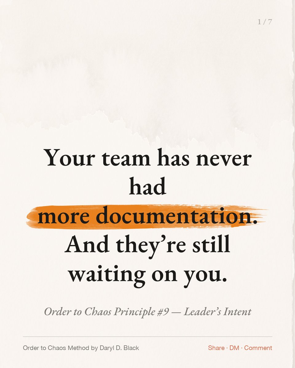 DarylDBlack's tweet photo. Complexity is your environment. Complication is a choice.

More instructions are complication. And you're choosing it.

Give them the what, the why and what right looks like. Then: you own the how.

https://t.co/ACBXQH8dRd https://t.co/wyEfuBUgn1