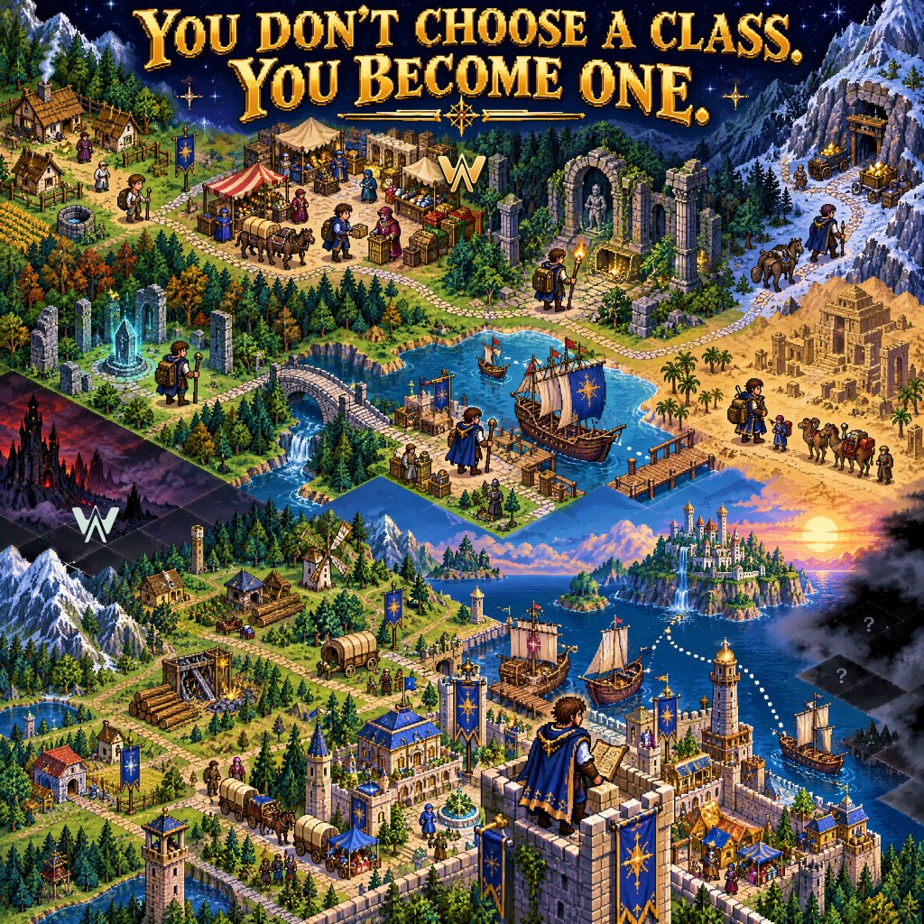 AIWORLDSGAMES's tweet photo. 🎭 What if your role in the world wasn’t predefined?

You don’t have to choose a class on day one.

Trade. Explore. Fight. Build. Help others.

Over time, your actions can shape how you play – and what role you become in the world.

👉 https://t.co/2eHVhLCfQa https://t.co/1mcThMJADd