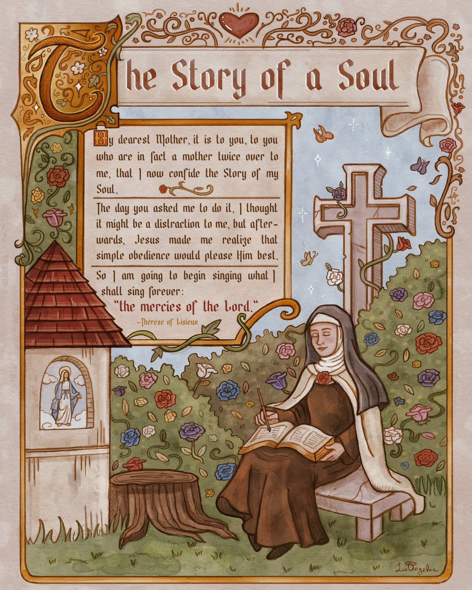 luxangelae's tweet photo. it is St. Thérèse day!! 🌹 https://t.co/0lSY7WN6MU