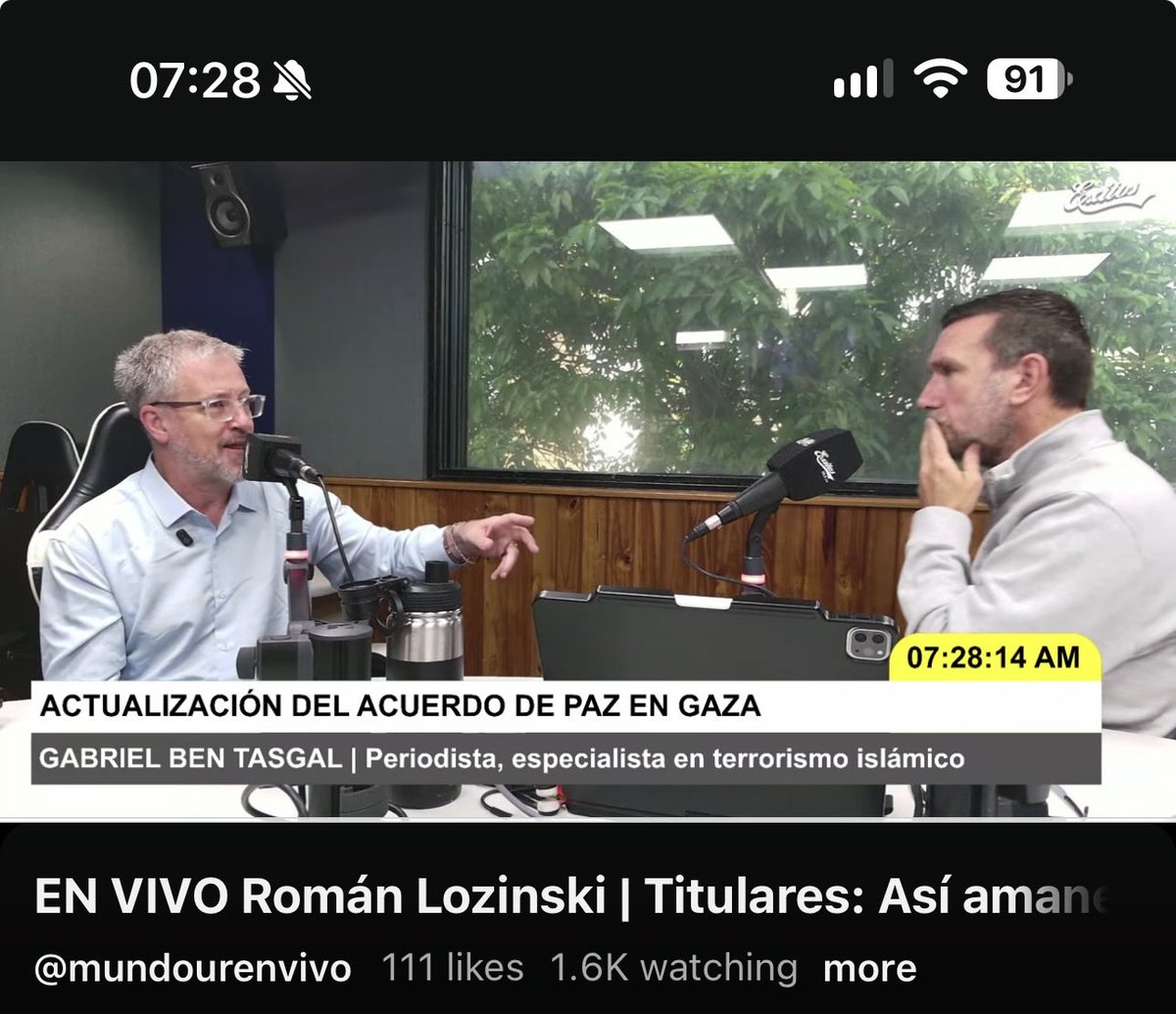 FrancoRLuis's tweet photo. Que buena entrevista la que está realizando @RLOZINSKI a @gbentasgal, un conocedor de la situación política, religiosa y económica del medio oriente. Bienvenido a Venezuela Gabi! https://t.co/WxUz4nniRP