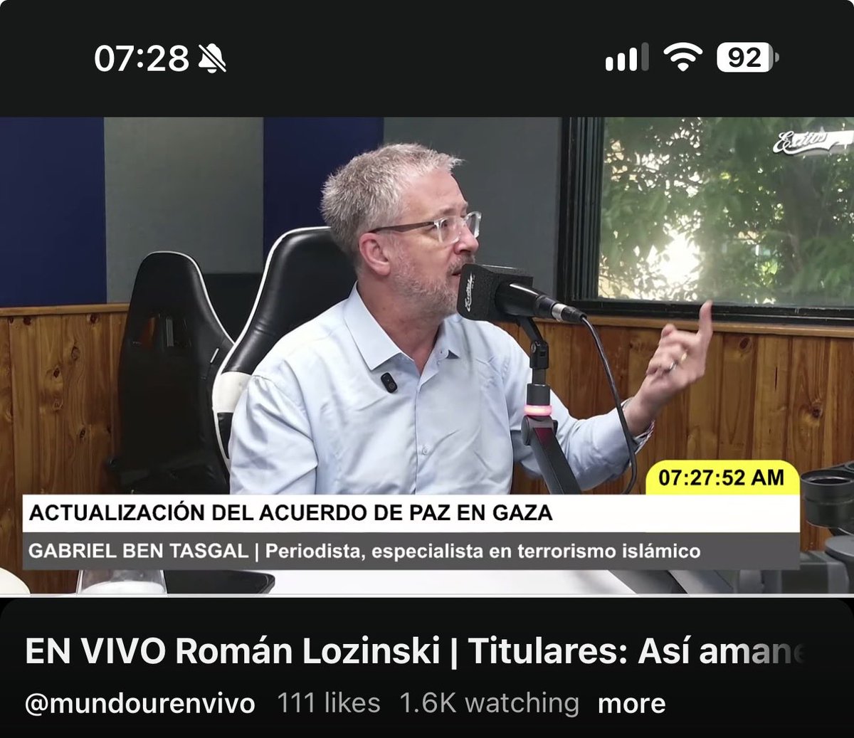 FrancoRLuis's tweet photo. Que buena entrevista la que está realizando @RLOZINSKI a @gbentasgal, un conocedor de la situación política, religiosa y económica del medio oriente. Bienvenido a Venezuela Gabi! https://t.co/WxUz4nniRP