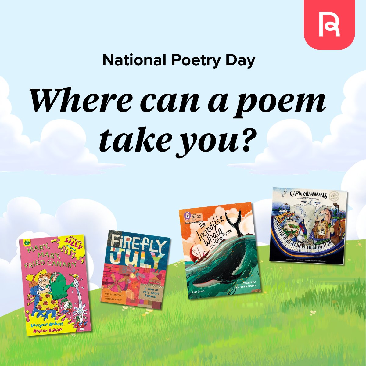 AccReader's tweet photo. Happy #NationalPoetryDay! 📖

From funny rhymes to poems inspired by animals, music and the seasons, there’s a poem out there for every reader.

We’ve picked four books to inspire your next read. 👇 What poetry book would you add to the list?

Explore here: https://t.co/UM9DSv6ygQ

#ReadingForPleasure #Poetry