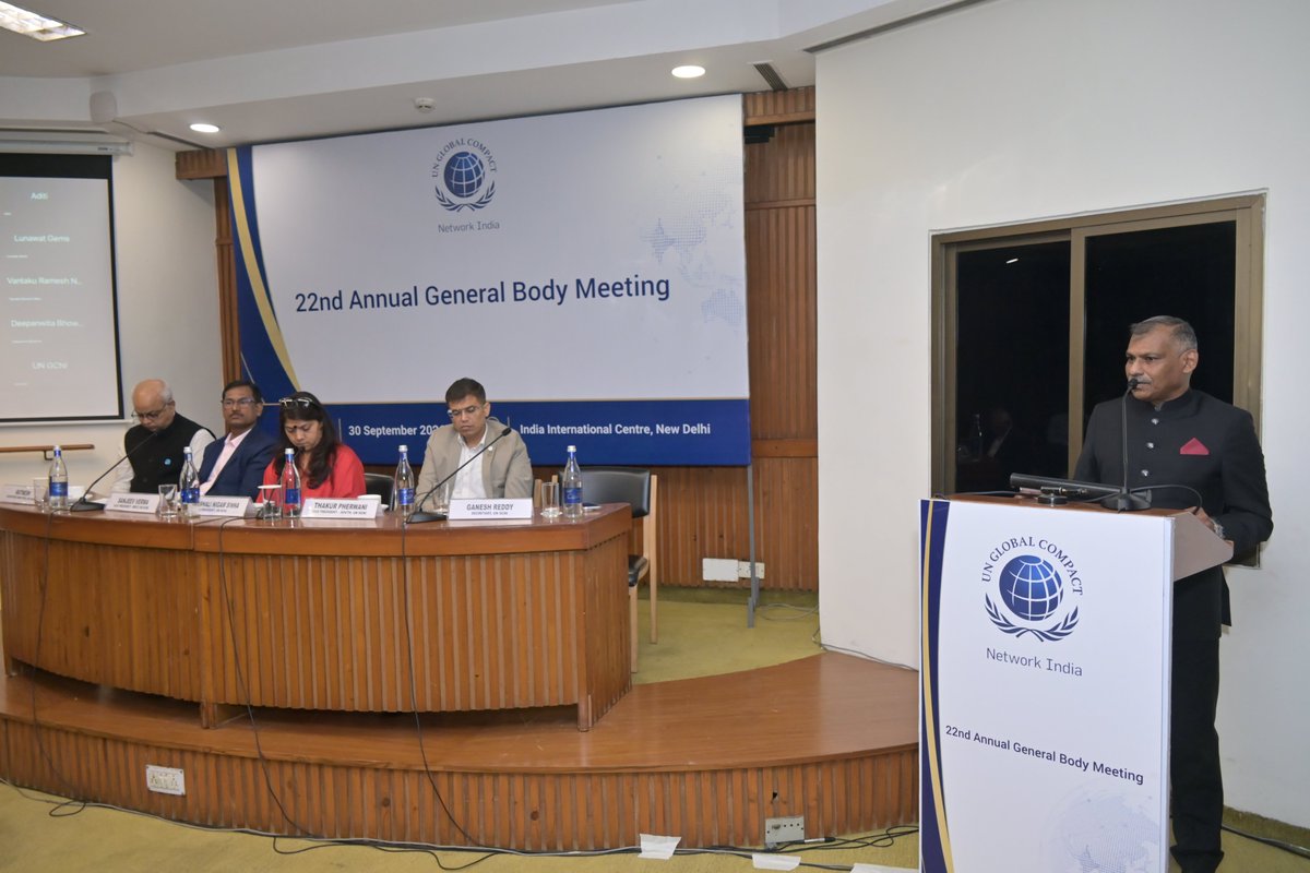 citizens_cf's tweet photo. @GaneshReddys7, Secretary, @GCNIndia and Secretary, @citizens_cf, attended the 22nd Annual General Meeting of UN GCNI.

The AGM brought together members and stakeholders for meaningful discussions, valuable inputs and reflections on strengthening the Network’s work.

Going forward, Ganesh Reddy looks forward to deeper engagement with students and universities through PRME, stronger regional outreach, empowered regional hubs and Vice-President Chairs, and greater collaboration with government institutions, policymakers and other stakeholders through the SDG Committees.

The focus remains on building a more connected, collaborative and impactful UN GCNI, advancing partnerships for sustainable development.

#UNGCNI #UNGlobalCompact #UNRC #SustainableDevelopment #SDGs #ESG #Sustainability #ResponsibleBusiness #CorporateSustainability #PRME #HigherEducation #YouthEngagement #PolicyAdvocacy #StakeholderEngagement #SustainableIndia #PartnershipForSustainableDevelopment #GoodGovernance #Leadership #UNRC