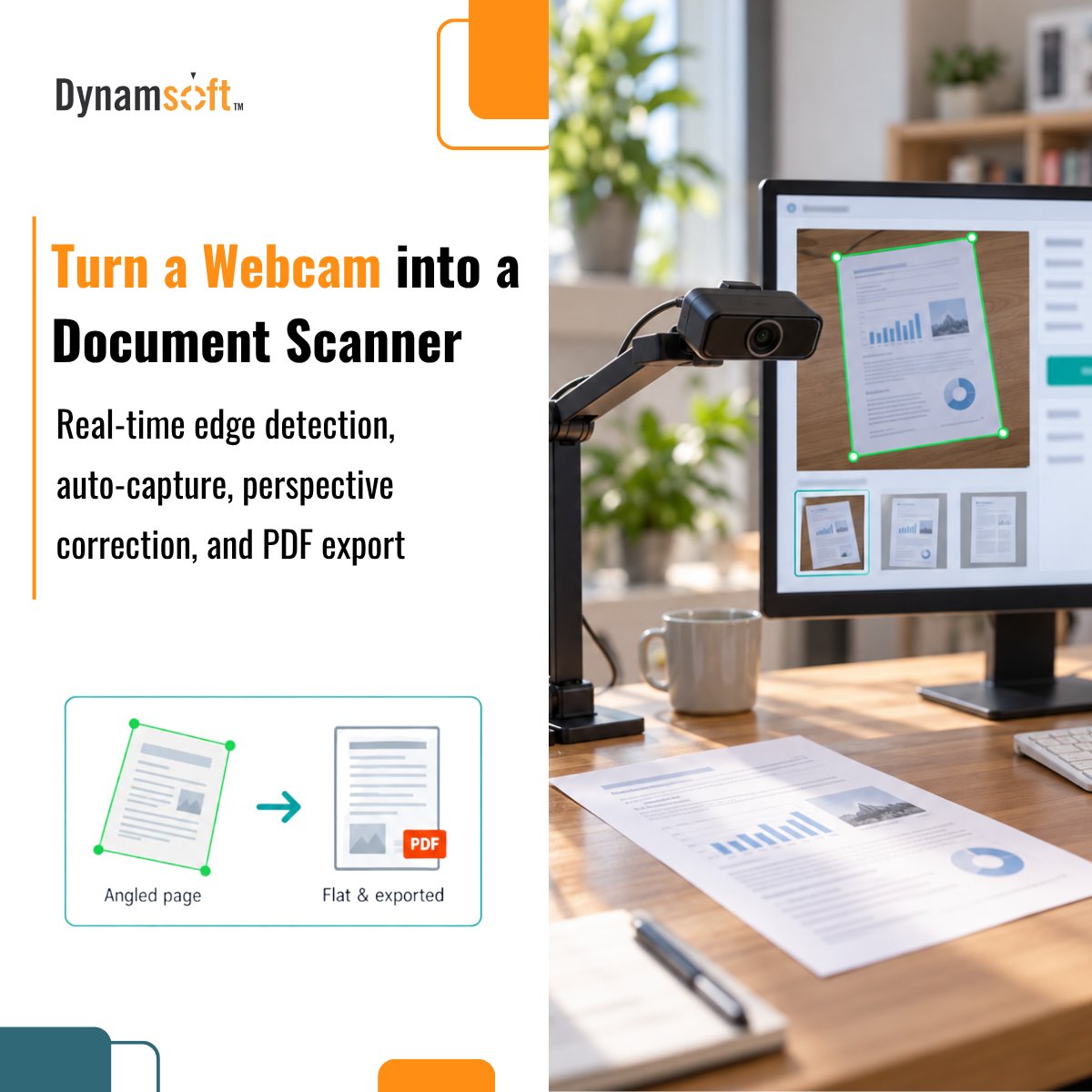 dynamsoft's tweet photo. Turn a webcam into a document scanner with pure Python.

PySide6 + Dynamsoft Capture Vision: ~30 fps edge detection, auto-capture, perspective correction, PDF export. Runs on Windows, macOS &amp; Linux.

https://t.co/4S7iUIHxpd

#Python #PySide6 #DocumentScanning https://t.co/D3Q6uv8WAI