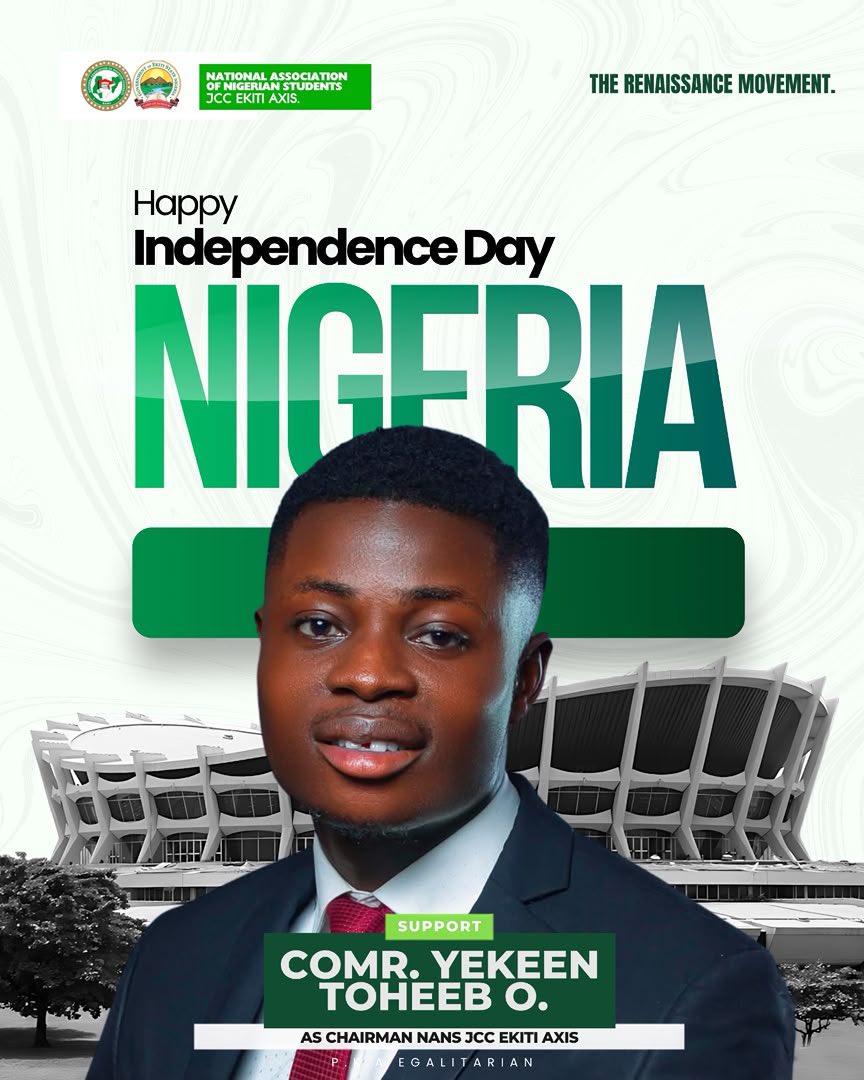 Egalitarianoff1's tweet photo. HAPPY INDEPENDENCE DAY &amp; HAPPY NEW MONTH 🇳🇬

Today, we celebrate Nigeria and the hope that keeps us believing in a better tomorrow.

As we begin a new month, may we continue to stand together, support one another and remain committed to the Nigeria we all desire. https://t.co/Lbn7ZvkLaH