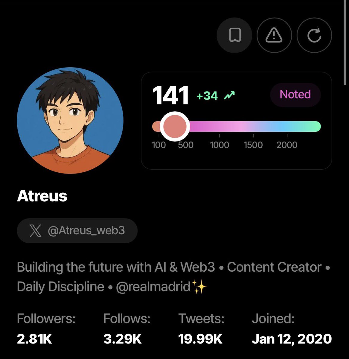 Atreus_web3's tweet photo. Small accounts on Sorsa X seem to get rated higher too haha.

Meanwhile, my Sorsa score is just 141… when am I touching 500? 

I guess I need to start grinding harder because this score clearly isn’t going to increase itself 🦋 @SorsaApp https://t.co/Fm6xSAiNkb