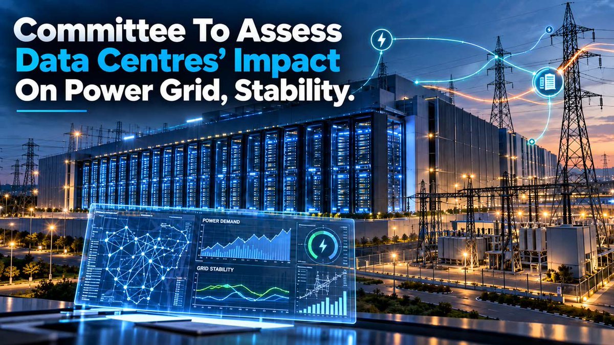 knnindia's tweet photo. CEA Sets Up Committee To Assess Data Centres’ Impact On Power Grid, Stability

#IndiaPowerSector #PowerGrid #GridStability #ElectricityDemand #PowerDemand #DataCentres #DataCenterIndia #DataCentreExpansion #DataCentreInfrastructure @CEA_India

https://t.co/uT2kvORYif https://t.co/H6ROHUiGbF