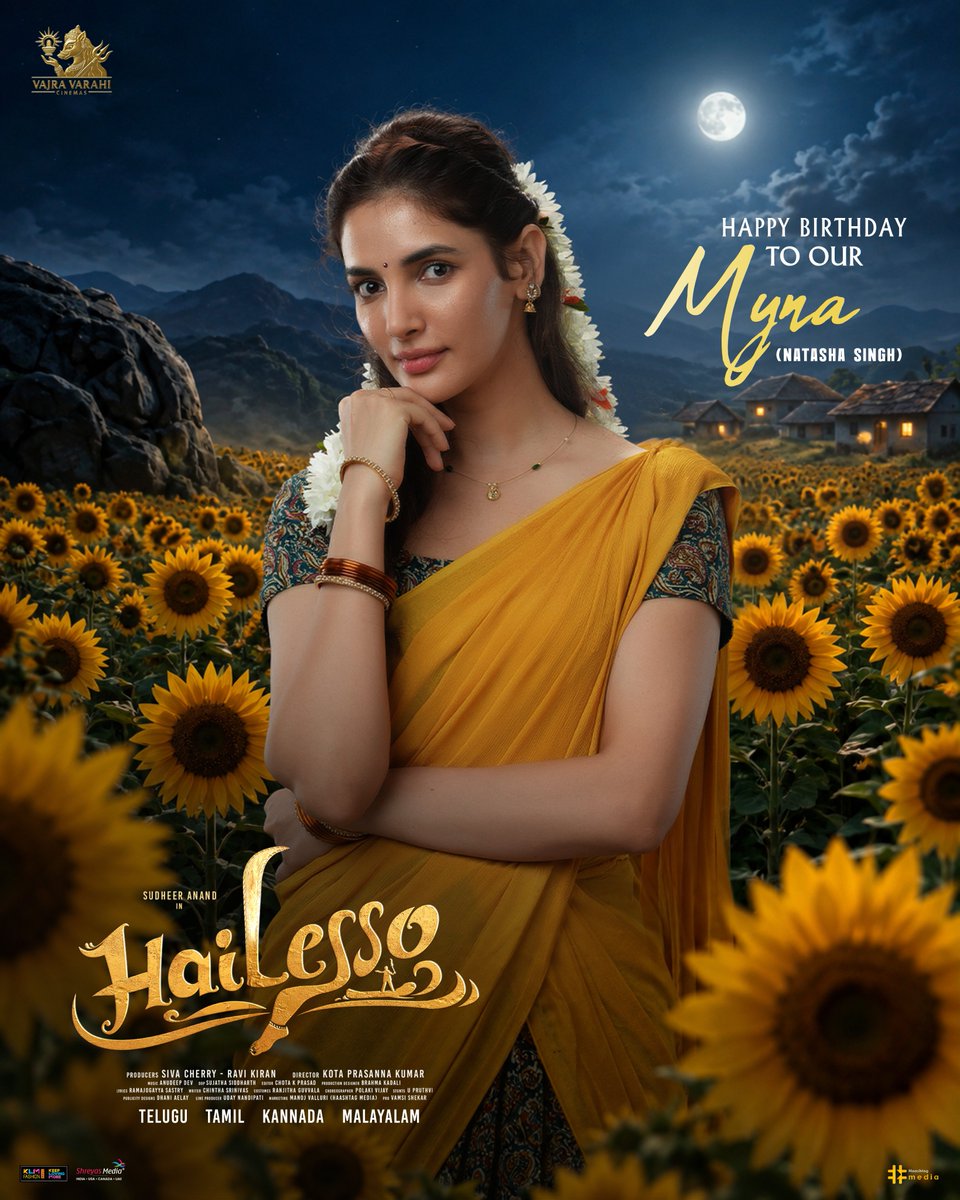 VVCOffl's tweet photo. Team #HaiLesso Wishes @Iamnatashasingh a very Happy Birthday ❤️

Get ready to witness her captivating performance as MYNA on the big screens soon ✨

@sudheeranand @naksha_saran @actorsivaji  @sivacherry9 #Ravikiran  @iamkumarkota @anudeepdev  @brahmakadali @sujathasid_dop @NaresshLee @ChotaKPrasad #RanjithaGuvvala @VVCOffl #SwipeUpProduction