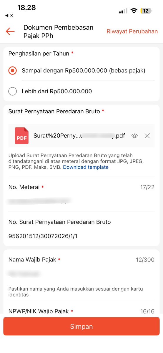arasseoarasho's tweet photo. reminder buat seller shopee, jangan lupa cek akun seller kalian dan isi bagian ini ya. aku gak tau ini mulai ada sejak kapan, karena terakhir aku upload surat pernyataan bermaterai itu 30 juli gak ada section abdcde begini, dan baru buka barusan https://t.co/a0NU7p4Hf8