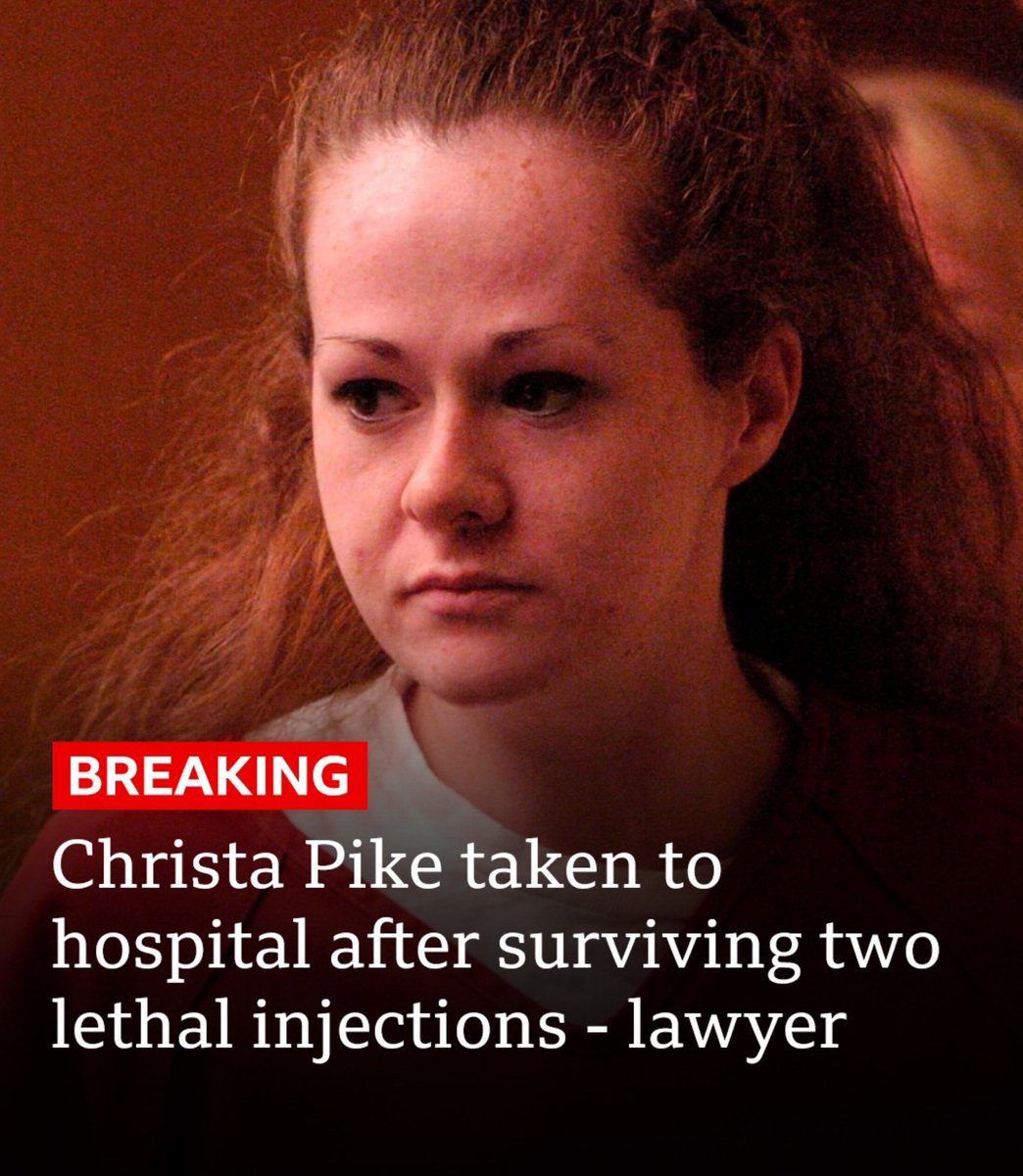 TrumpUpdatbtX's tweet photo. 📰 Short &amp; Interesting

Tennessee execution goes wrong: Death row inmate Christa Pike was reportedly taken to hospital after remaining alive following two lethal injections, according to her lawyer. https://t.co/XjKCpqCbBV