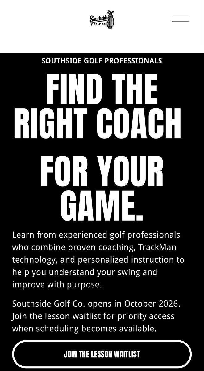 devteaches's tweet photo. GM from the Southside ☀️

From world class caddie services to teaching professional, Dev has all of your golf services covered ✅

Checkout the new and upcoming indoor golf facility in South Austin set to open this month 🚨 

Four trackman hitting bays, memberships, leagues, PGA instruction, professional club services, Southside has all of your needs covered⛳️